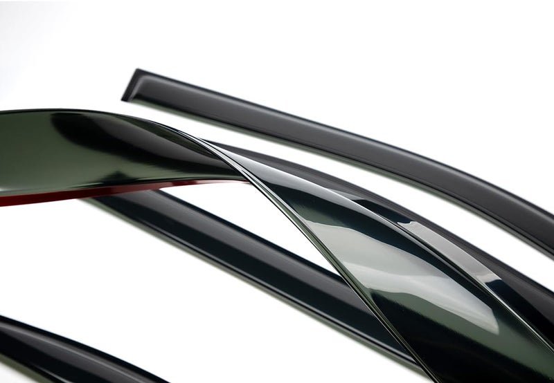 Deebior 94682 Side Window Visor Wind Vent Deflector fit for 2016-2021 Honda Civic Sedan,4pc Outside Mount Style Dark Smoke Shade Sun Rain Guards Set - Image 4